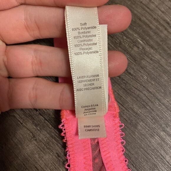 Victoria’s Secret VS For Love and Lemons Daisy Bra Hot Neon Pink ~ size S Small - Picture 11 of 12
